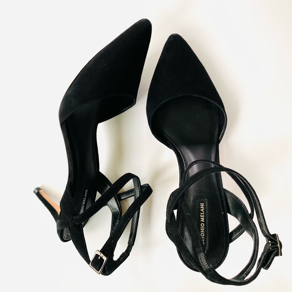 Antonio Melani Lapitta Black Suede Pumps